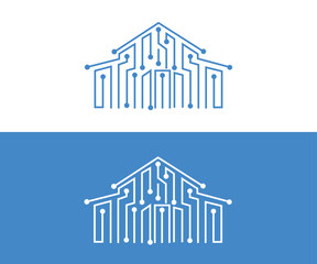 home technology logo design