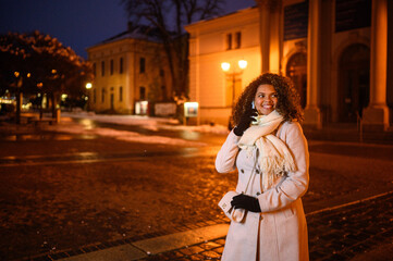 Fototapeta premium woman in the street
