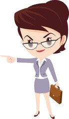 employees and office workers cartoon characters