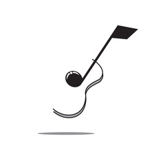 tone in guitar flat icon vector