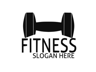 fitness logo with vintage design