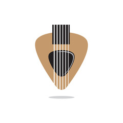 pick vector logo icon for playing guitar