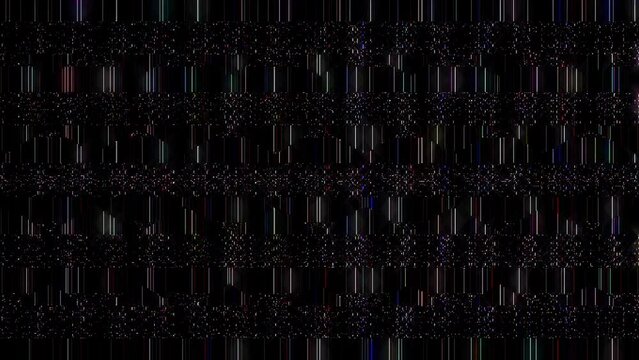 3D shining bright dots set colorful line wave motion, on black background