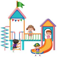 Obraz na płótnie Canvas Outdoor playground slide for kids