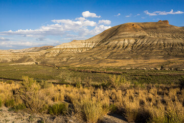 Scenic view at mountains in Wyoming wilderness