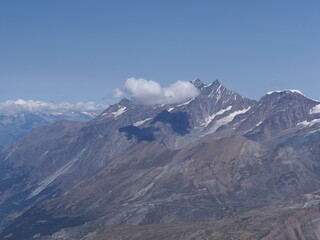 Alpine range seen from Klein Matterhorn in Switzerland