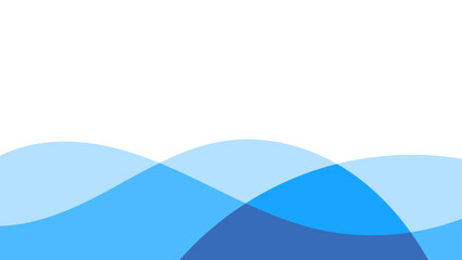 Blue wavy banner background design vector.