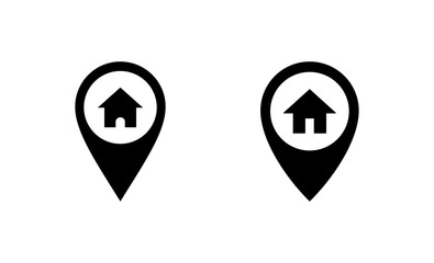 Address icon vector. home location sign and symbol. pinpoint