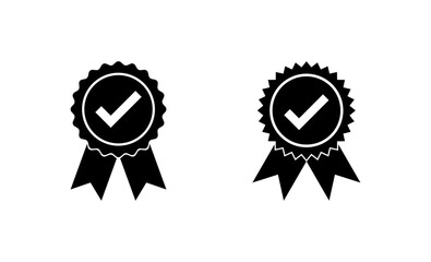 Approved icon vector. Certified Medal Icon