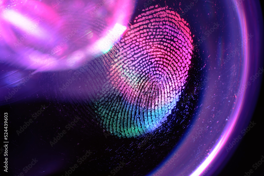 Leinwandbilder beautiful abstract multicoloured fingerprint on background texture for design. macro photography vie