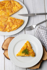 Potato omelette, egg with potatoes (Turkish name; Yumurtali patates)