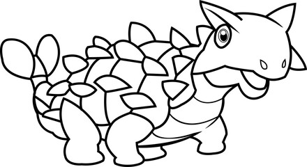 cartoon dinosaurs jurassic world for kids cute dinosaurs black and white for coloring © watcartoon