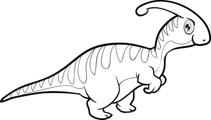 Obraz premium cartoon dinosaurs jurassic world for kids cute dinosaurs black and white for coloring