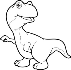 cartoon dinosaurs jurassic world for kids cute dinosaurs black and white for coloring