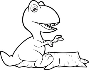 cartoon dinosaurs jurassic world for kids cute dinosaurs black and white for coloring