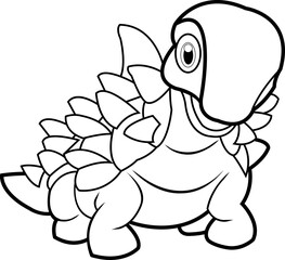 cartoon dinosaurs jurassic world for kids cute dinosaurs black and white for coloring