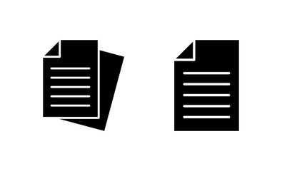 Document icon vector. Paper sign and symbol. File Icon