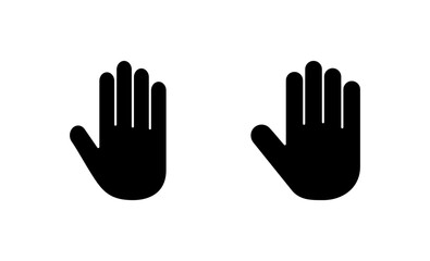 Hand icon vector. hand sign and symbol. palm