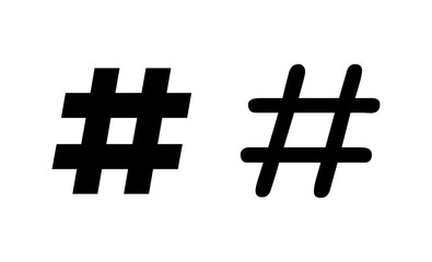 Hashtag icon vector. hashtag sign and symbol