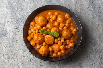 Traditional delicious Turkish foods; Bulgur soup (Turkish name; Anali Kizli, icli kofte)