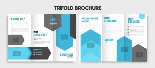 creative editable trifold brochure template design vector