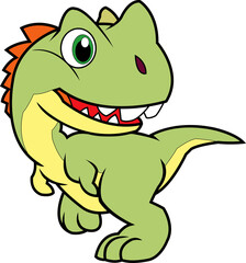 funny cartoon dinosaurs for kids cute dinosaurs. T-rex, diplodocus, triceratops cartoon style