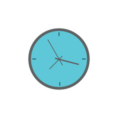 Clock vector flat icon, vector illustration.