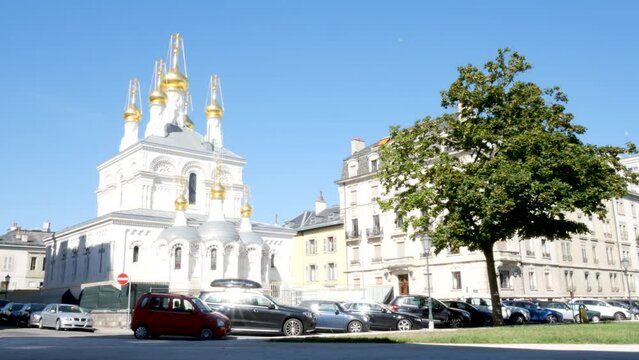 Geneva, Switzerland, the ortodox russian cathedral in Sturm street
