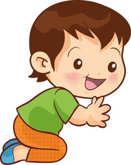cute little children or kids cartoon character