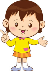cute little children or kids cartoon character