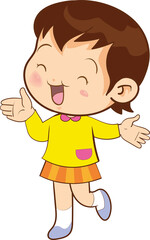 cute little children or kids cartoon character