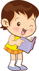 cute little children or kids cartoon character