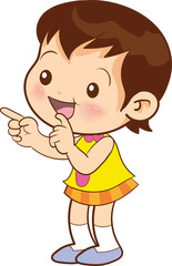 cute little children or kids cartoon character