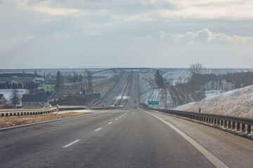 Expressway S7, view near Wodzislaw town in Poland