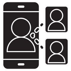 Online communication , Online Service solid icon.