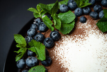 cake pie berries blueberry mint cooking