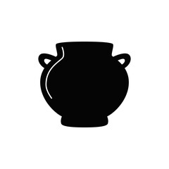 Cooking, dish, eathernware icon in black flat glyph, filled style isolated on white background