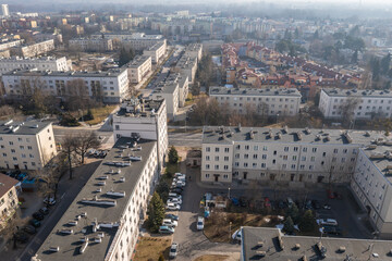 Fototapeta premium Apartment houses in Stalowa Wola city in Subcarpathia region of Poland