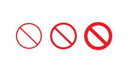 Stop sign icon set. Sing stop and warning symbol vector.