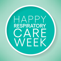 Respiratory care week is observed every year in October to raise awareness for improving lung health. Vector illustration
