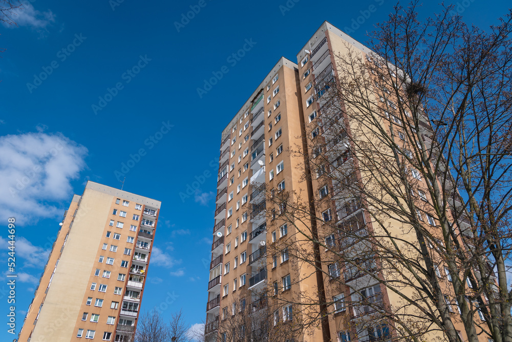 Canvas Prints Great Panel type of apartment building in Goclaw, Warsaw city, Poland