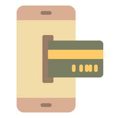 Online payment , Online Service flat icon.