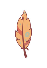 BOhO Feather Pastel Orange Color