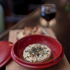 Brie Cheese and Wine