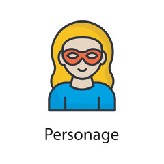 Personage vector filled outline Icon Design illustration. Miscellaneous Symbol on White background EPS 10 File