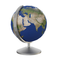 Terrestrial globe for learning about world map.3D rendering