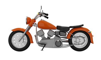 Obraz premium Chopper Motorcycle 3D Model.3D rendering