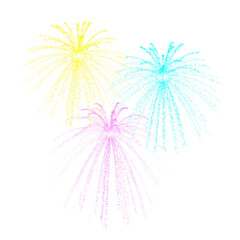 Colorful fireworks for celebration.3D rendering