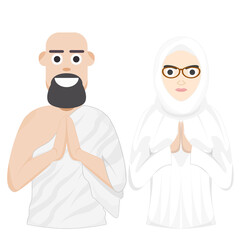 Couple Happy Eid Al Fitr Adha Ramadan Pose Give Wishing