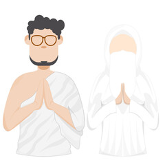 Couple Happy Eid Al Fitr Adha Ramadan Pose Give Wishing